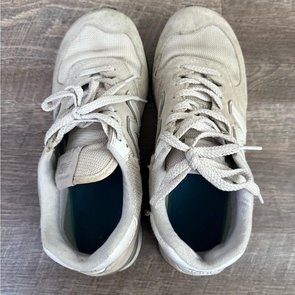 New Balance White Sneakers Classic Low-Top Design